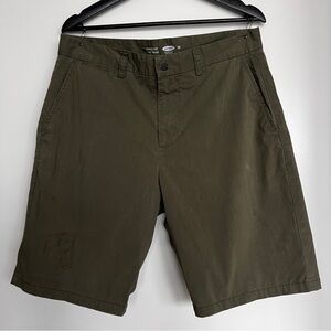 Old Navy Green Flat Front Shorts Adjustable Waist